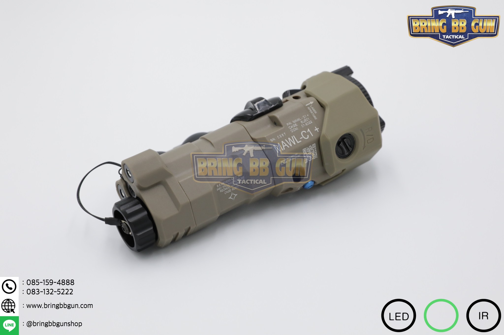 กล่องไฟฉาย+เลเซอร์ชี้เป้า+ไฟฉายIR+เลเซอร์ชี้เป้าIR (อุปกรณ์เล็งช่วยส่องสว่าง) B.E. Meyer รุ่น MAWL-C1+