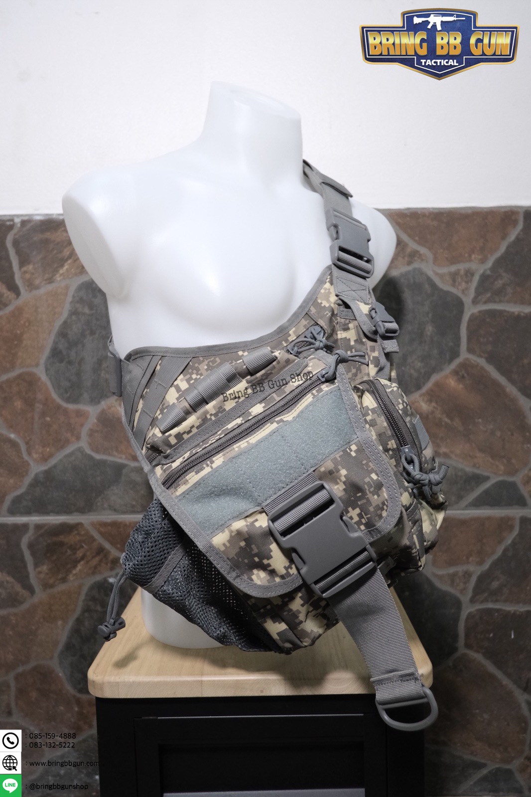 กระเป๋าสะพายข้าง-คาดอก รุ่น ทรงสามเหลี่ยม (เป้สะพายหลัง)