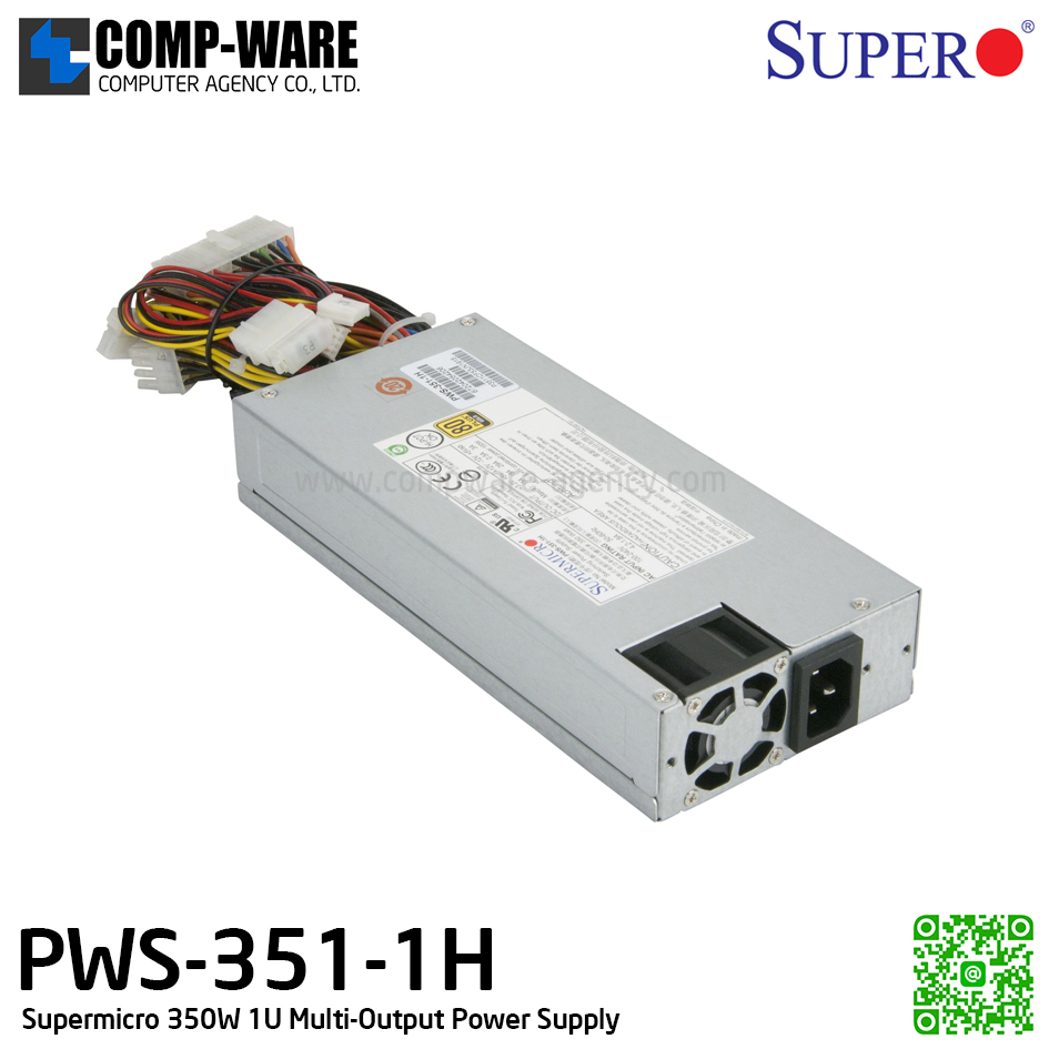 Supermicro 350W 1U Multi-Output Power Supply PWS-351-1H [SPARE PART]