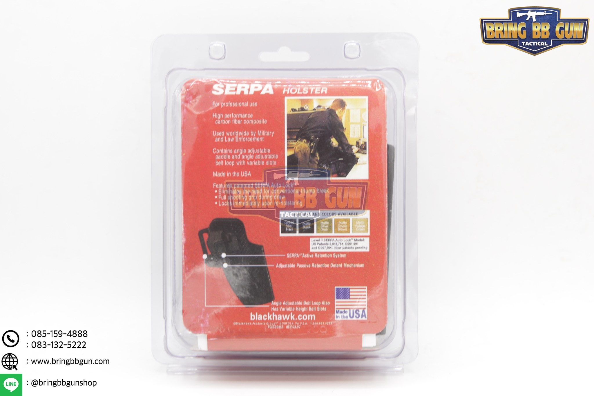 ซองปืนพกนอก ทรง Black Hawk รุ่น HK USP