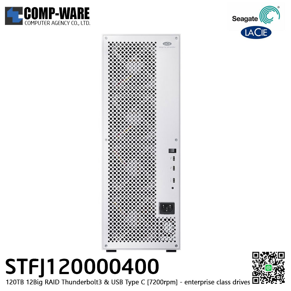 Seagate LaCie 12big 120TB 12-Bay Thunderbolt 3 RAID Array (12 x 10TB) STFJ120000400