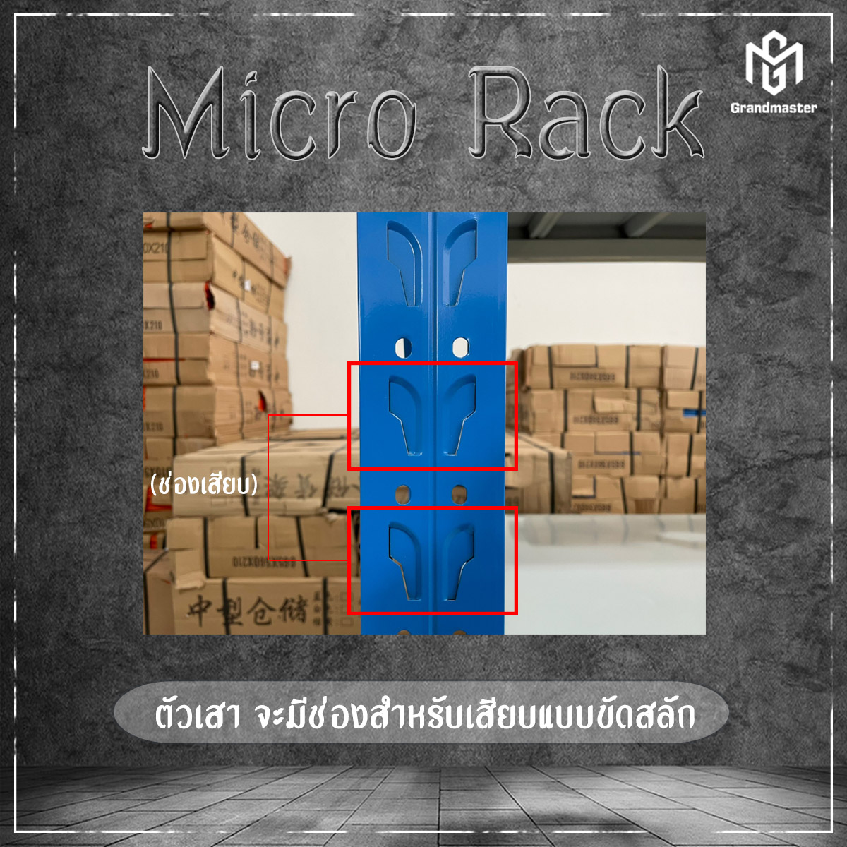 ชั้นวางเหล็ก Micro Rack W150 x D60 x H200 cm. (สีน้ำเงิน/ขาว)