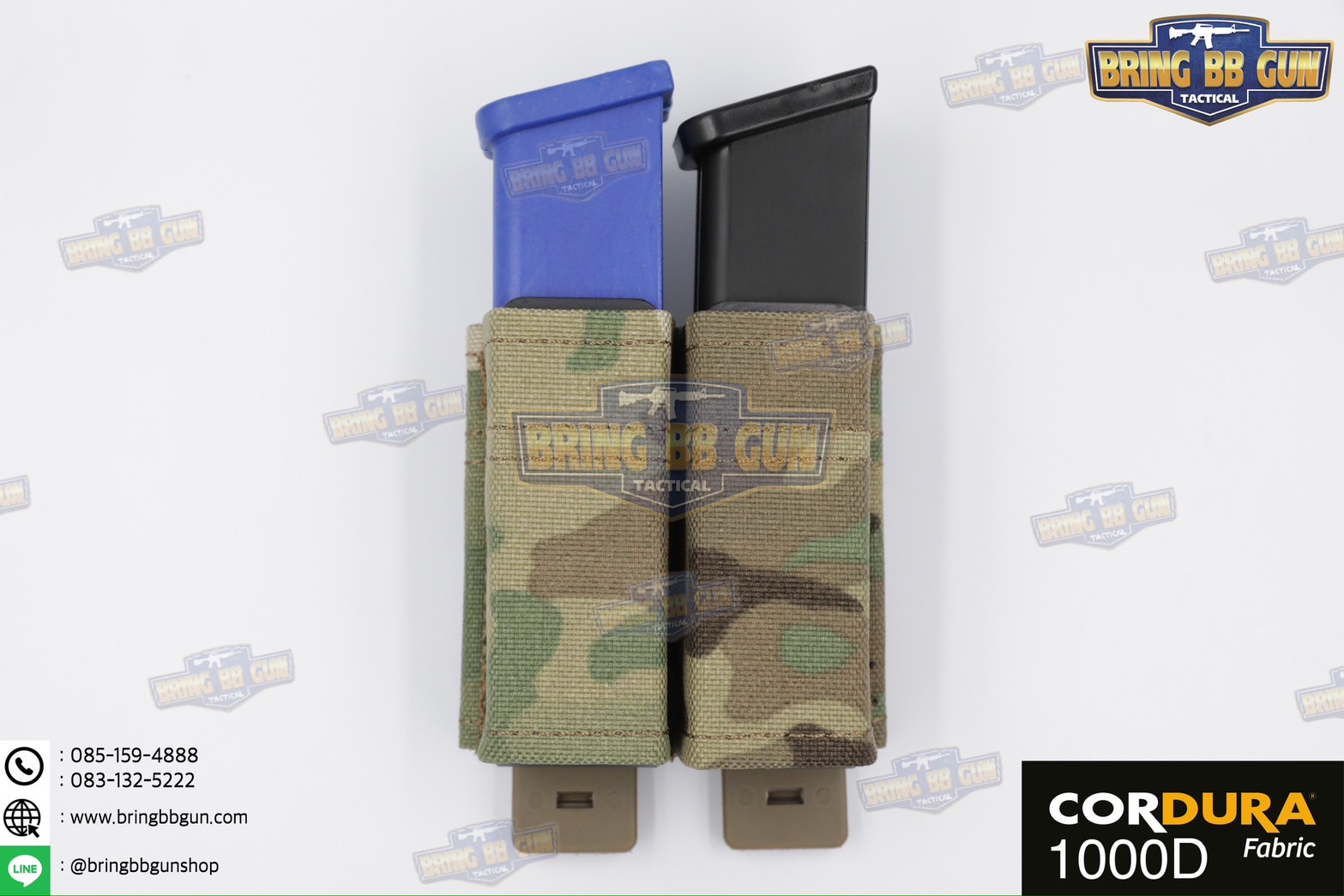 เพ้าแม็กกาซีนปืนสั้นแบบคู่ ทรง ESS รุ่น 9mm. (ซองแม็กกาซีนแบบคู่ ESS รุ่น 9mm.) (FAST 9mm. Double Soft Pouch)