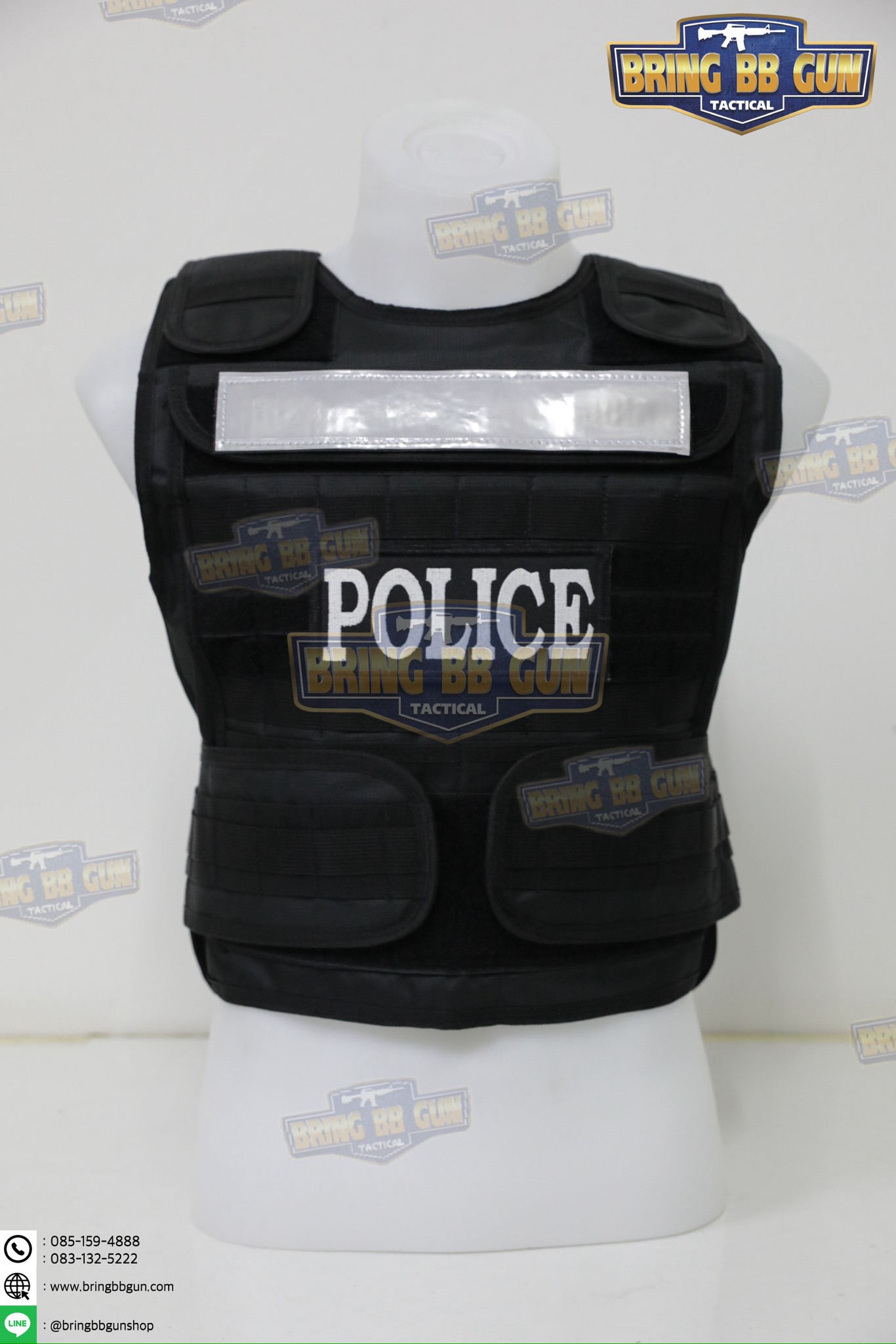 เสื้อเกราะ (หนา-นิ่ม) เกราะอ่อน มีแถบสะท้อนแสงหน้า-หลัง