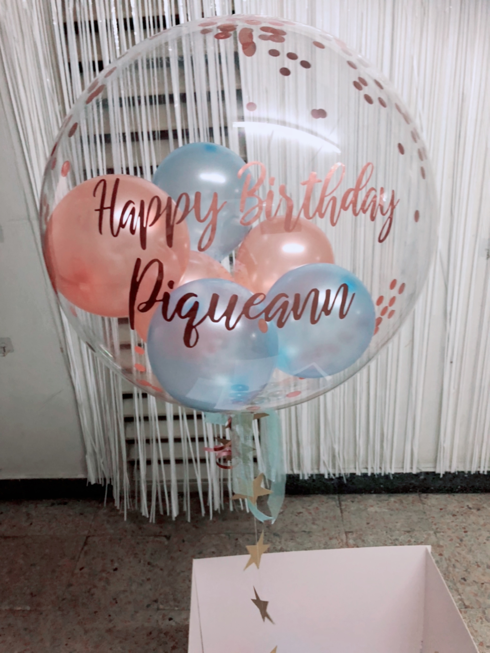 ลูกโป่งบับเบิ้ล star + กล่องเซอร์ไพรส์