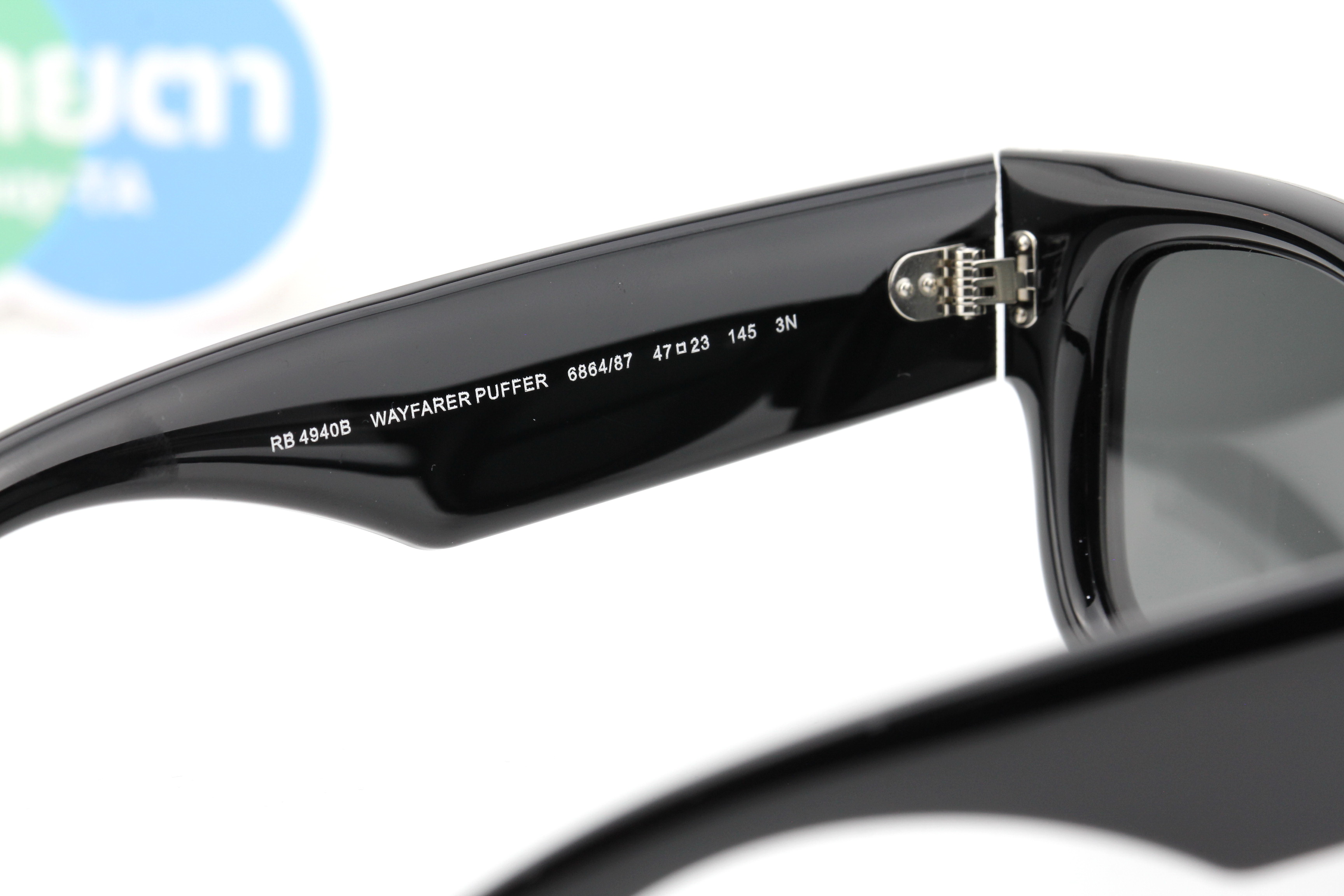 RayBan Wayfarer Puffer Crystal Edition RB4940B 686487 Blacked Out Collection by A$AP Rocky