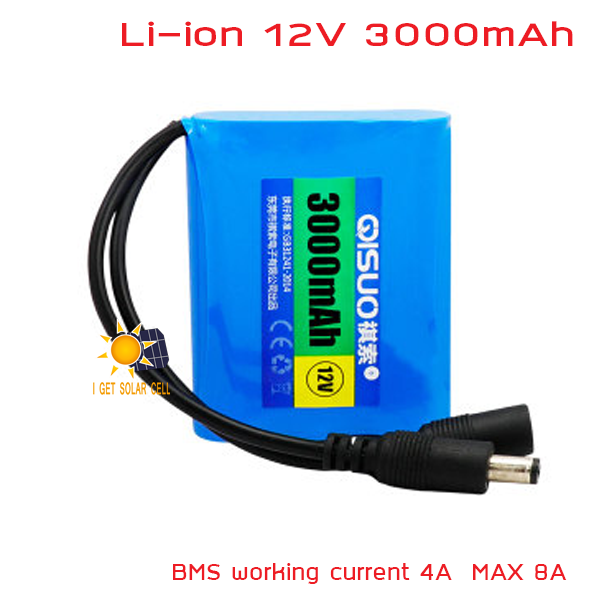 18650 Li-ion รุ่น 12.6V 3000mA แพ็ค มีวงจรป้องกัน
