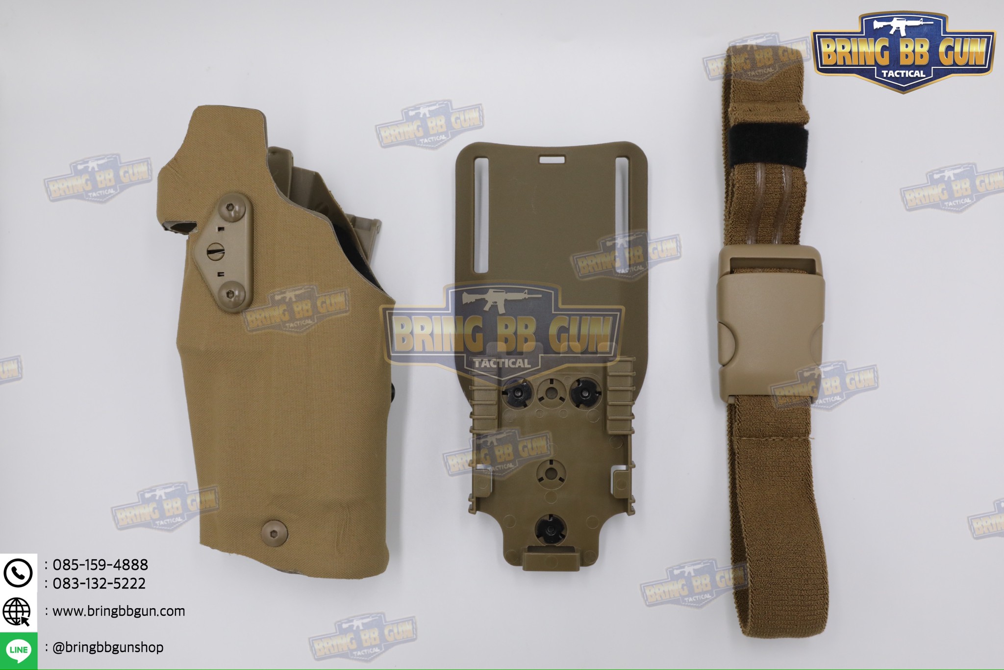 ซองปืนพกนอกปลดนิ้วโป้ง สำหรับGlock และ ไฟฉาย (Glock 17 + X300) ◾มือซ้าย◾