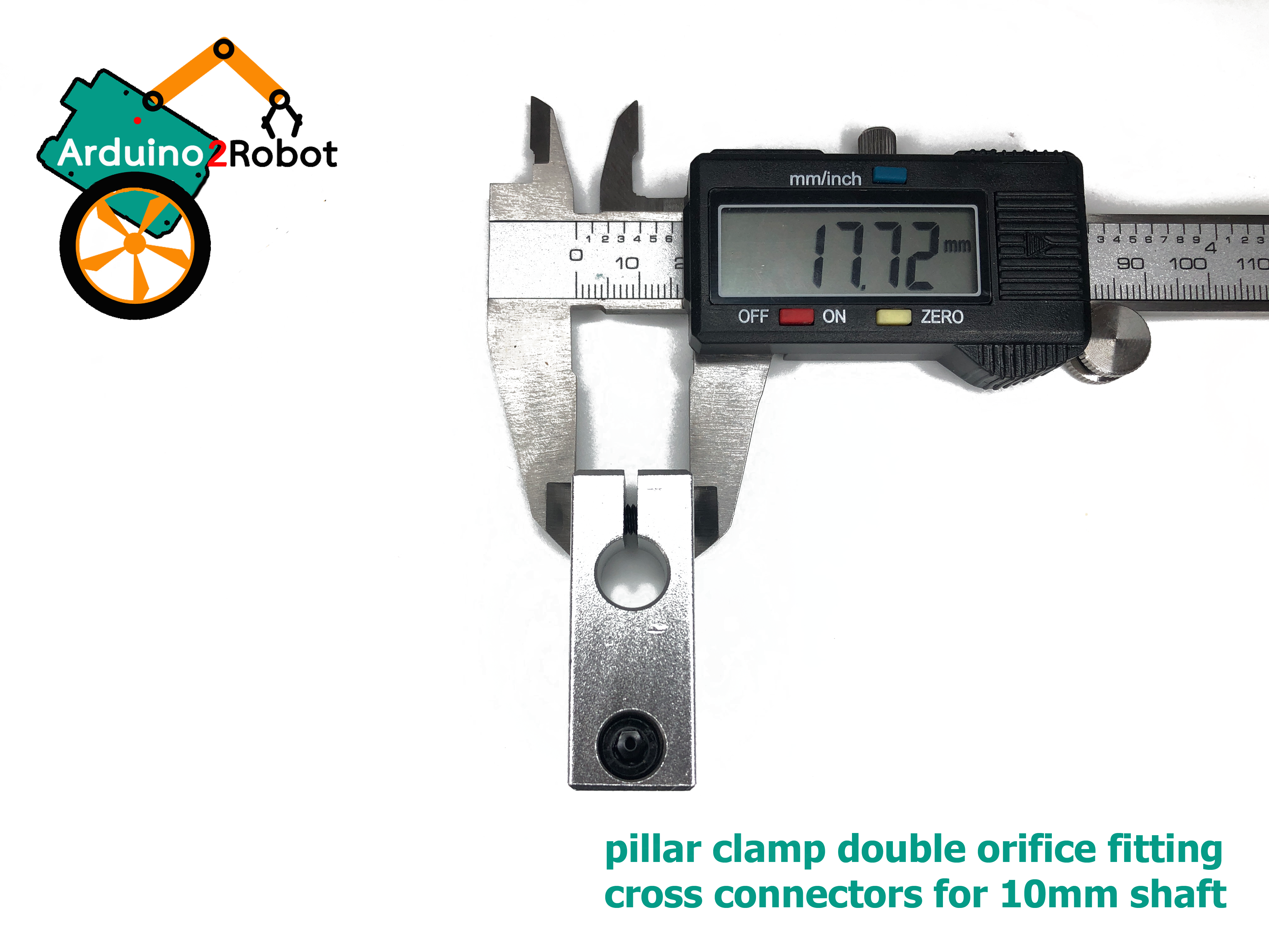 pillar clamp double orifice fitting cross connectors for 10mm shaft