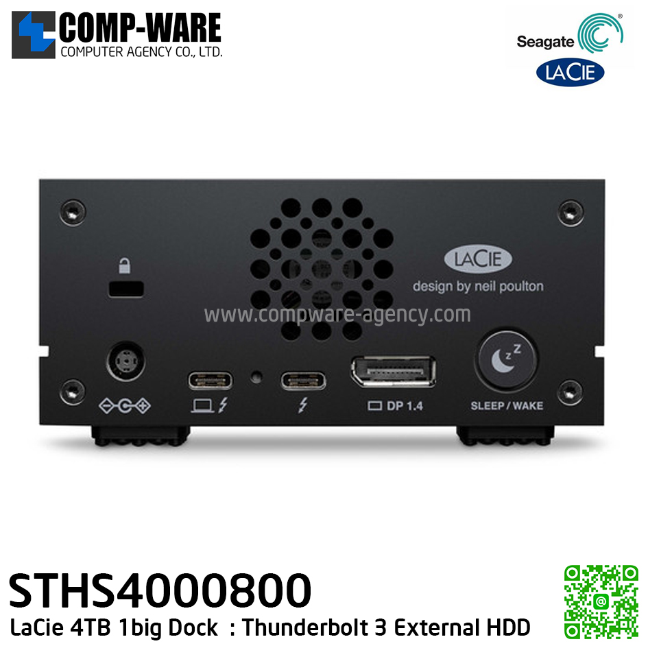 Seagate LaCie 4TB LaCie 1big Dock Thunderbolt3 [STHS4000800] 5Years Warranty