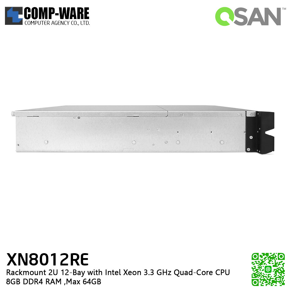 QSAN (12 Bays) XCubeNAS XN8012RE (8GB RAM) Rackmount 2U NAS Storage , No HDD