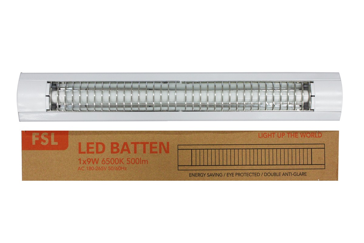 โคมไฟสกาล่า หน้าตะแกรง FSL-BATTEN-1X9W-TA แสงขาวและวอร์มไวท์