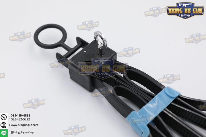 กุญแจมือสาย Cable Ties แบบยาว-ใช้ซ้ำได้ รุ่น B04 (สายรัดข้อมือ-ข้อเท้าแบบใช้ซ้ำได้) (เคเบิ้ลไทร์รัดข้อมือ-ข้อเท้า) (Reusable with key opening) (Cable Ties Handcuffs) (Plastic Habdcuffs) (Zip Ties Handcuffs)