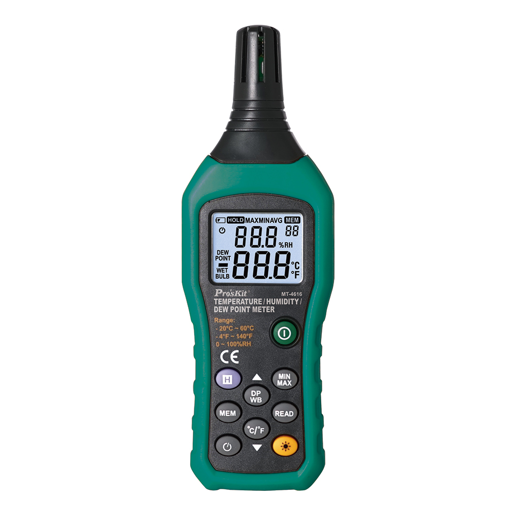 MT-4616 (CN) มิเตอร์วัดความชื้น/อุณหภูมิ/จุดน้ำค้าง MT-4616 PRO'S KIT (CN)