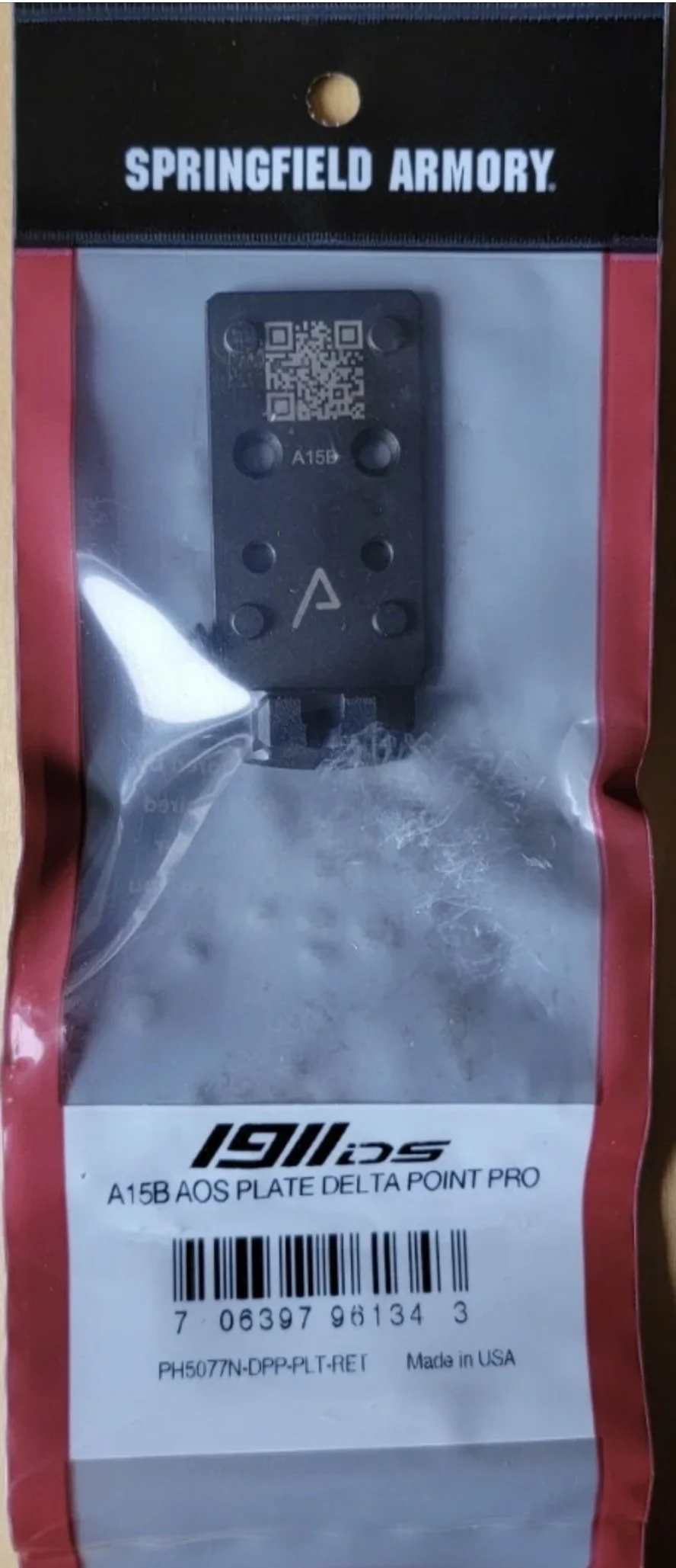 A15B Plate Springfield Prodigy DS 1911 สำหรับ Delta Point Pro