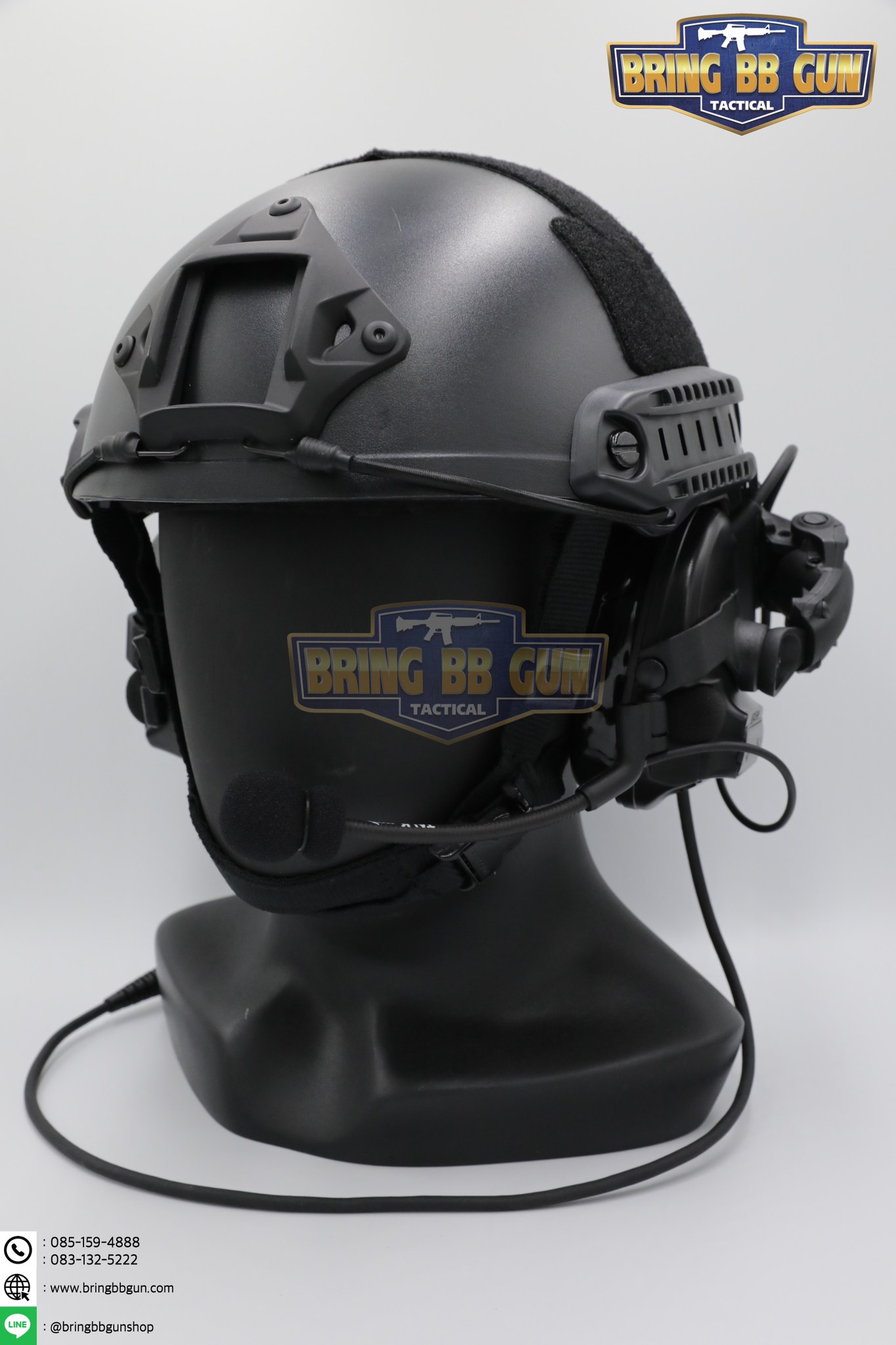 หูฟังสื่อสารตัดเสียงได้ ทรง Comtac III ยี่ห้อ Tac-Sky รุ่น หูฟังตัดเสียงพร้อมขาติดหมวกฟาส