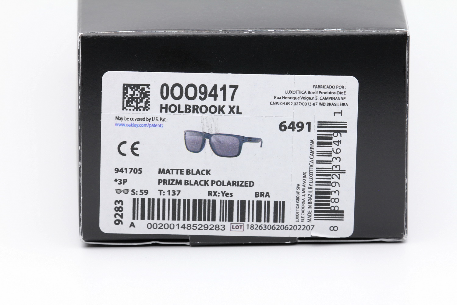 Oakley HOLBROOK XL Matte Black/Prizm Black Polarized SKU#OO9417-05