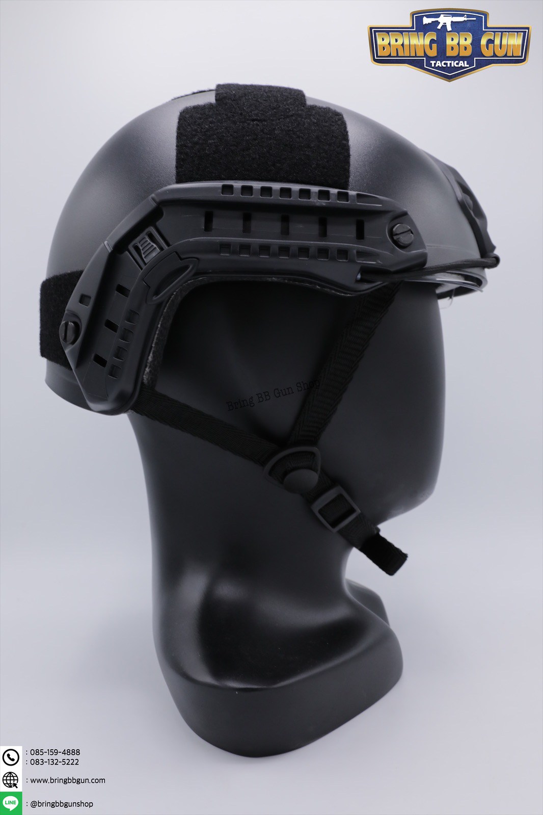 หมวกฟาสทรงเต็มใบ (Fast Helmet MH type) ยี่ห้อ Emerson รุ่น เลนส์กระจกทรงMH