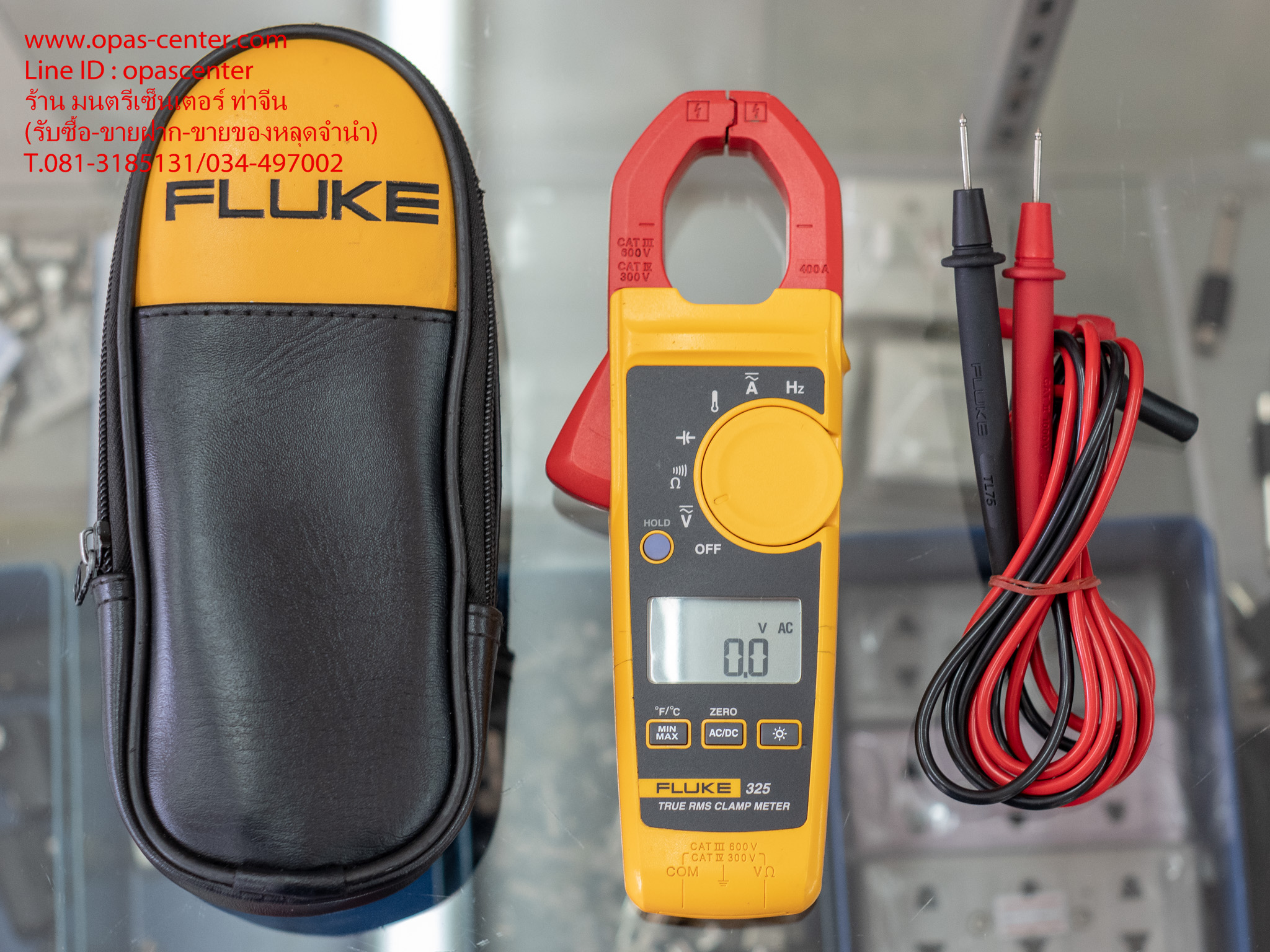 **ขายแล้ว**Clamp Meter แคลมป์มิเตอร์ Fluke 325 True RMS AC DC มือสอง สภาพดี พร้อมกระเป๋า สายวัด