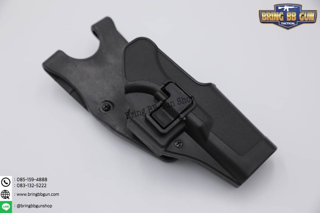 ซองปืนพกนอก + เพลทลดต่ำ ยี่ห้อ Black Hawk