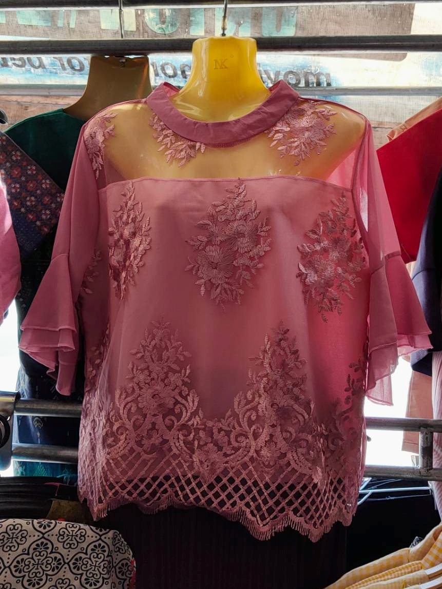 NNandNN Shop 4 0032 เสื้อปักลายฉลุผ้าชีฟอง หลายสี 44