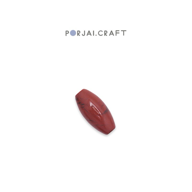 Red Jasper Oval Beads ลูกปัดแจสเปอร์ 15mm