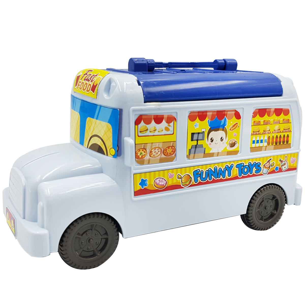 รถฟู้ดทรัคมินิคละแบบ ของเล่นเด็ก ของเล่นเสริมพัฒนาการ T001-JM001120A0 - 6267993433398