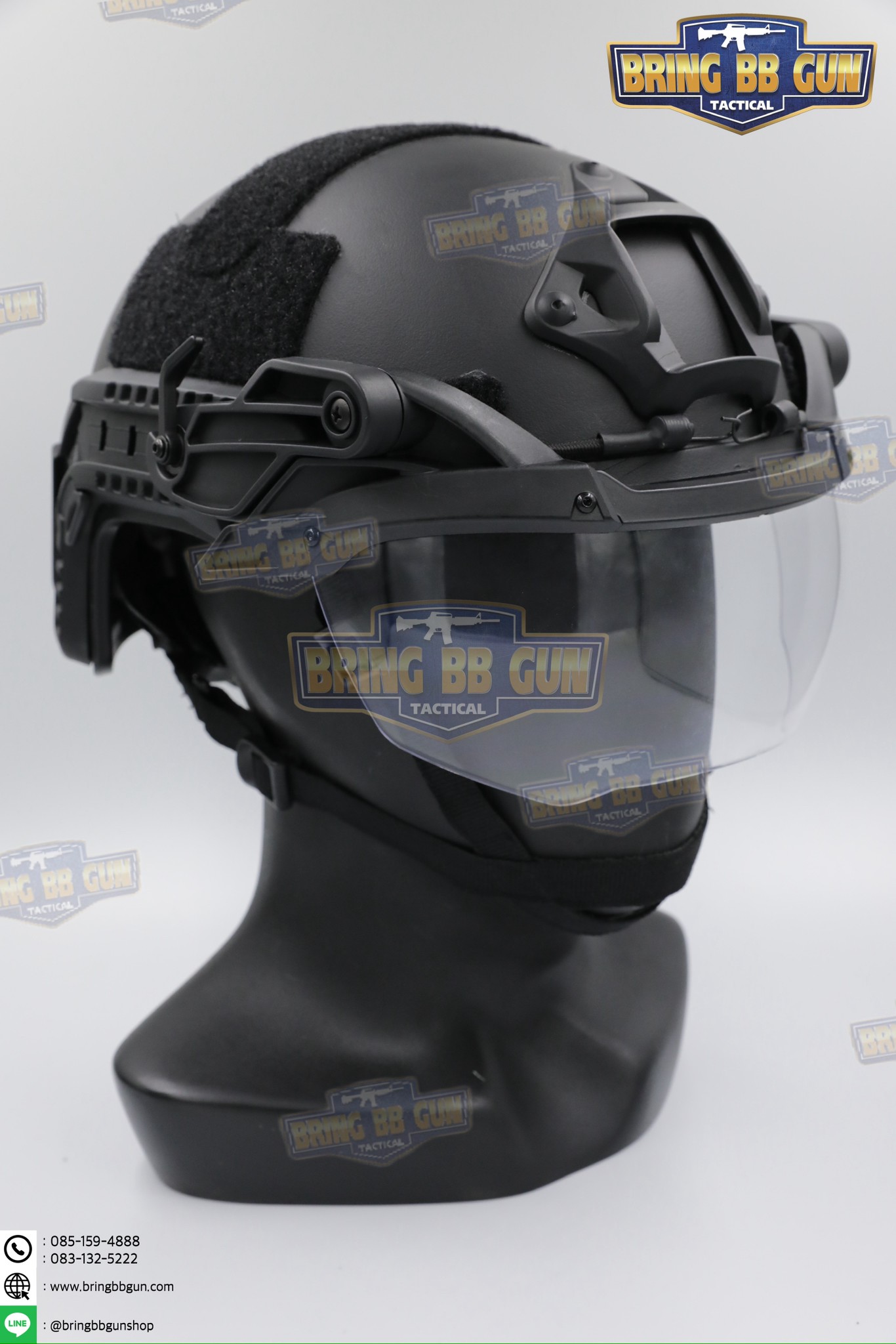 ชิวหน้าหมวก Fast (กระบังลม)สำหรับหมวกกันน็อคยุทธวิธีแบบปรับได้ (Visor - FAST) (FAST Helmet Visor) (Flip Goggles for Tactical Helmet)