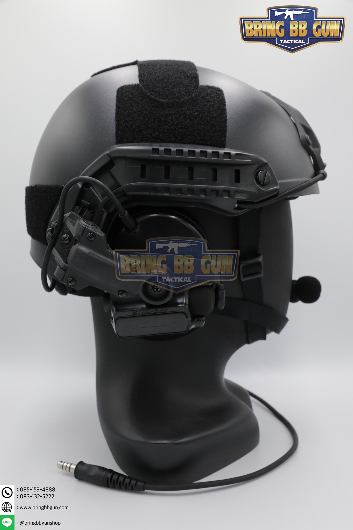 หูฟังสื่อสารตัดเสียงได้ ทรง Comtac III ยี่ห้อ Tac-Sky รุ่น หูฟังตัดเสียงพร้อมขาติดหมวกฟาส