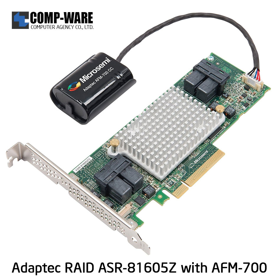 Microsemi Raid Controller 2287101-R (16-Port Internal) PCIe ASR-81605Z Single with AFM-700