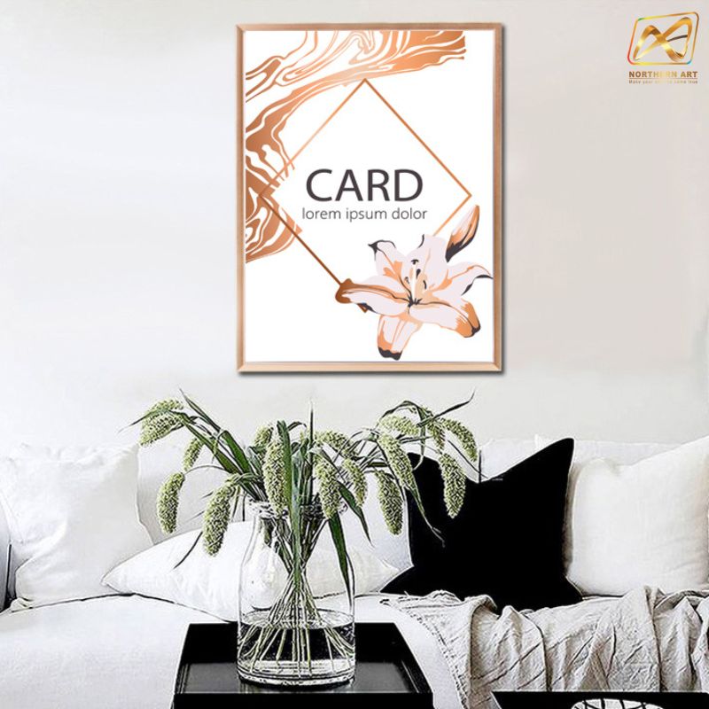 กรอบภาพ กรอบรูป กรอบโปสเตอร์ รุ่น B สีโรสโกลด์ สอดงานพิมพ์ด้านบน น้ำหนักเบา ติดตั้งง่าย ไม่ต้องเจาะผนัง