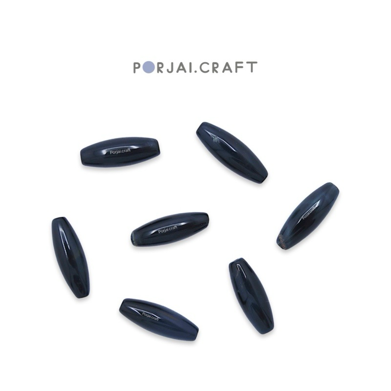 Blue Tiger Eye Oval Beads ลูกปัดวงรีบลูไทเกอร์อาย 13mm