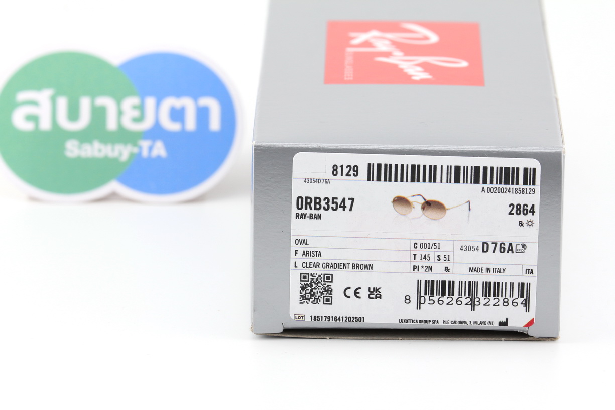 RayBan Oval RB3547 001/51 (ทรงรี)