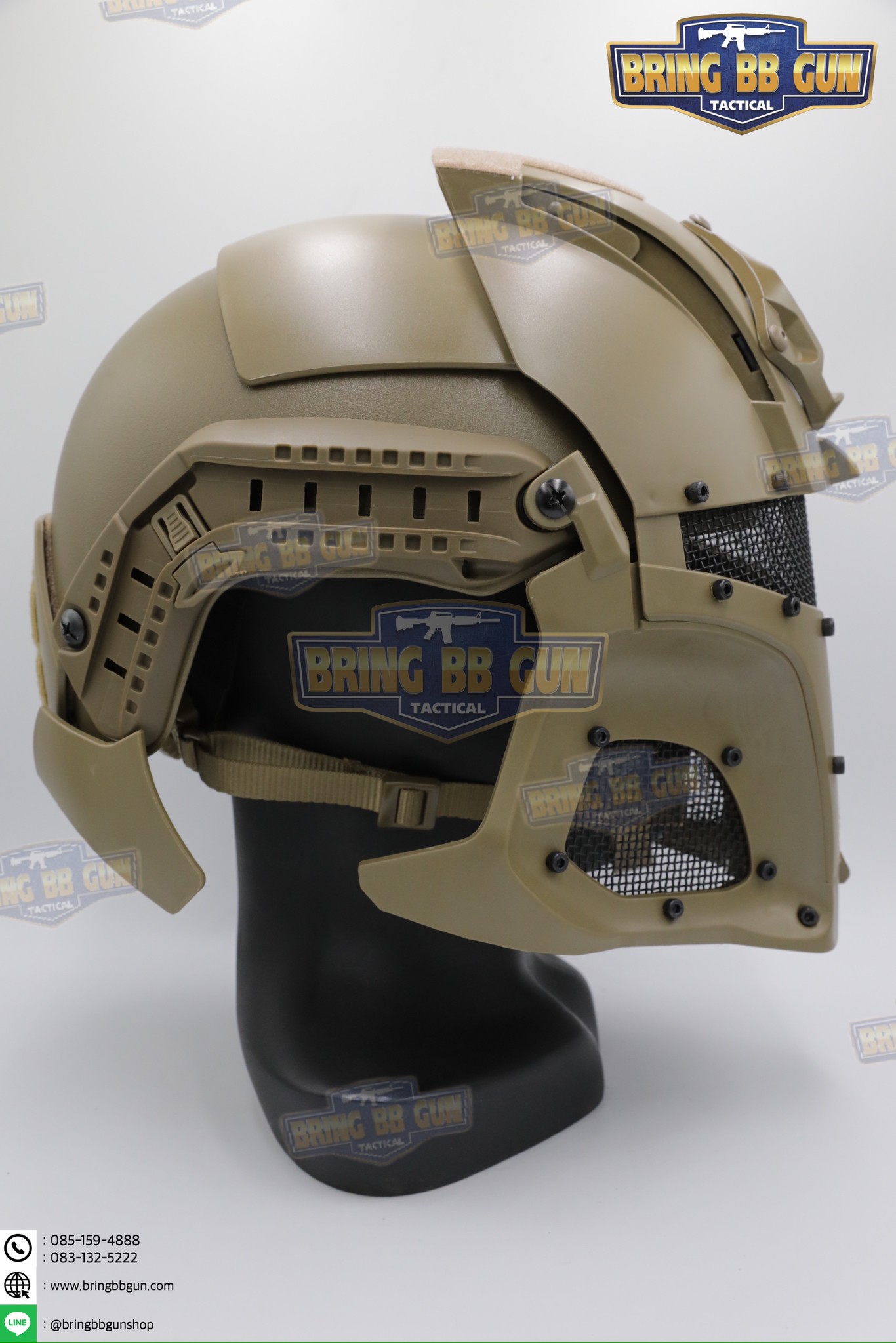 หน้ากากเต็มใบ Medieval Iron Warrior (หน้ากาก+หมวกฟาส)