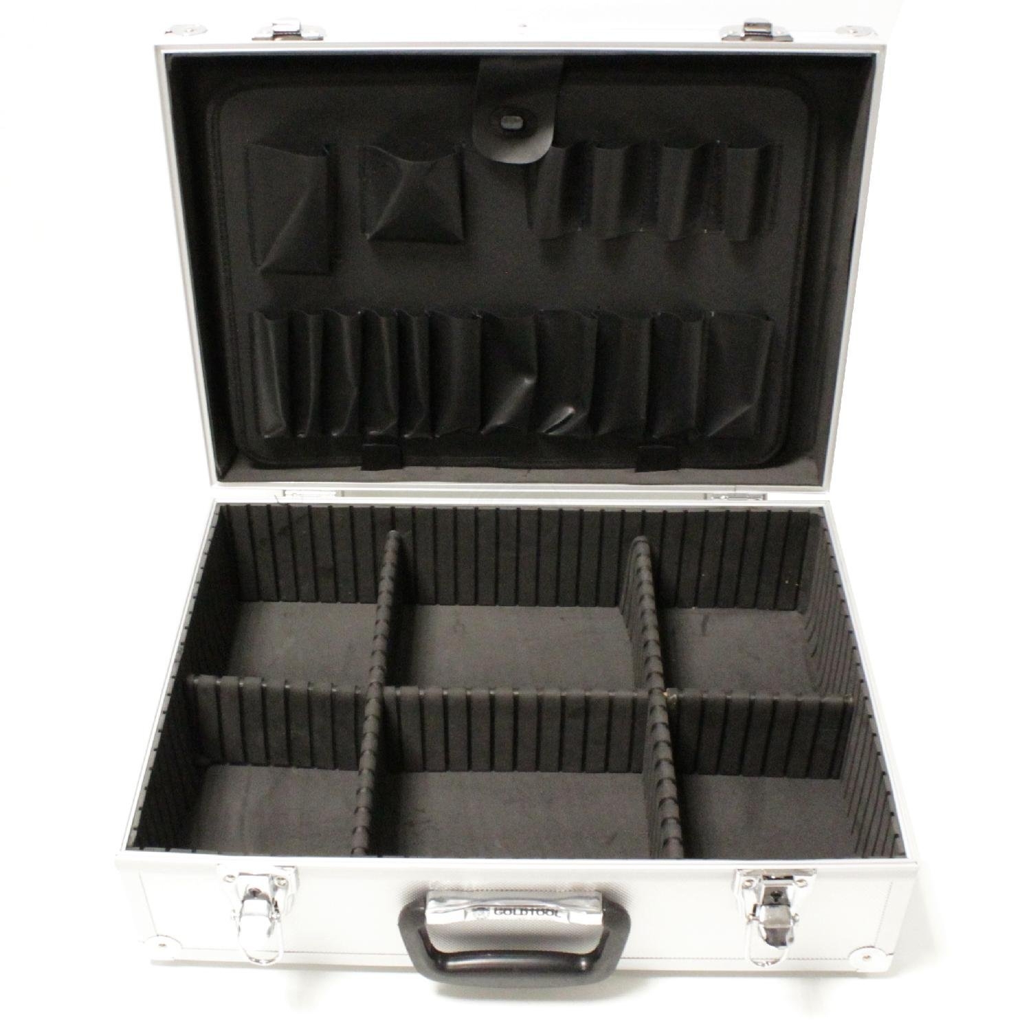 Goldtool GTK-720 กล่องใส่เครื่องมืออลูมิเนียม มีช่องเสียบ มีตัวแบ่งช่อง
