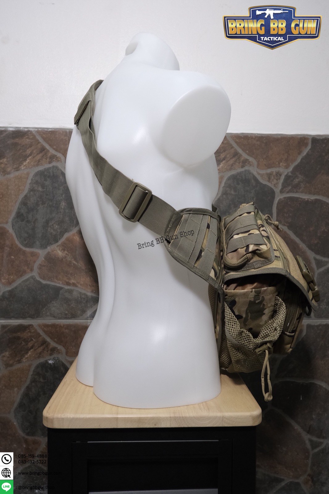 กระเป๋าสะพายข้าง-คาดอก รุ่น ทรงสามเหลี่ยม (เป้สะพายหลัง)