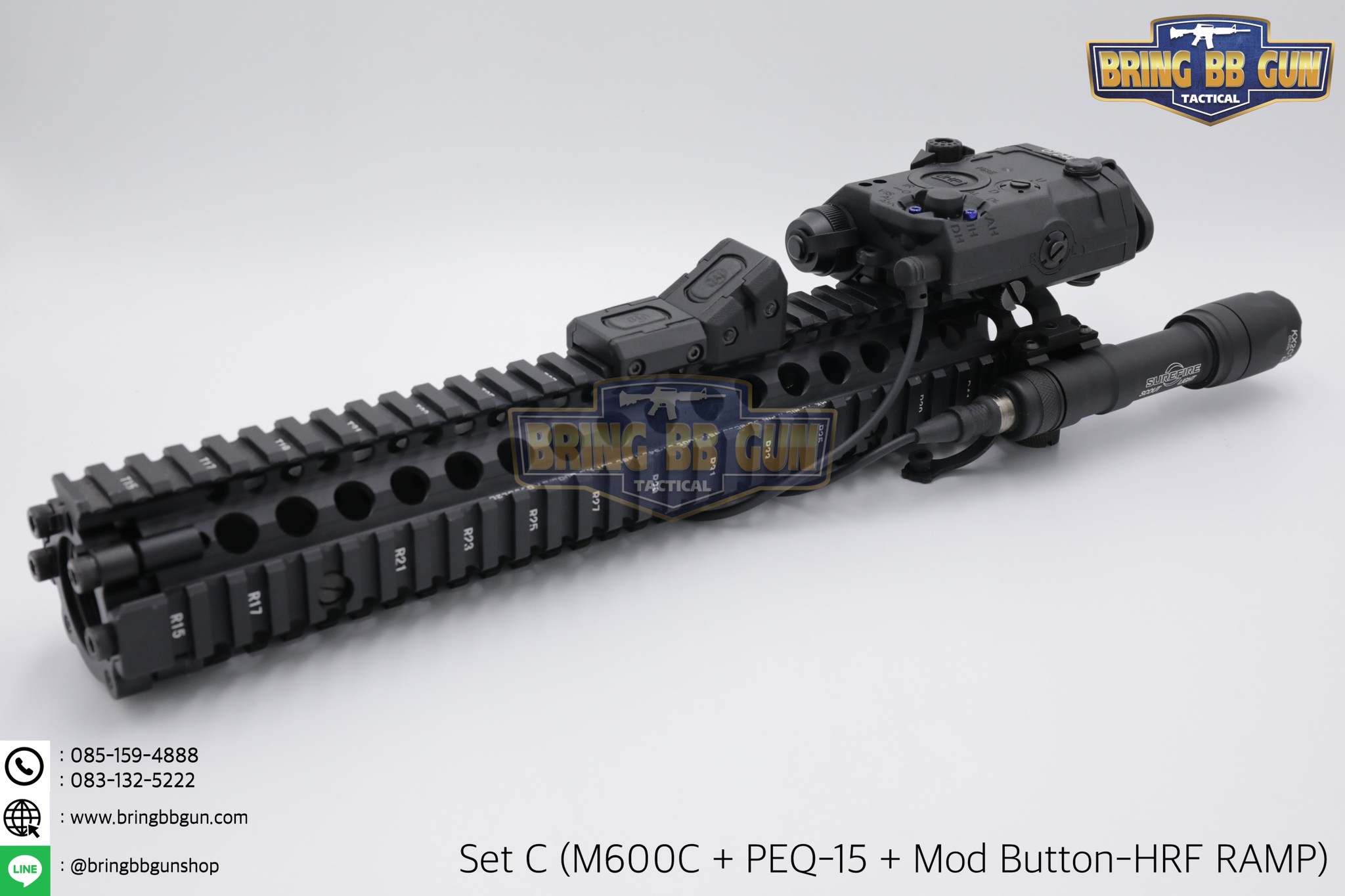 ชุดเซ็ตไฟฉาย M600 + PEQ-15 + สวิตซ์หางหนู2ทาง (M600+PEQ-15+สวิตซ์หางหนู2ทาง)