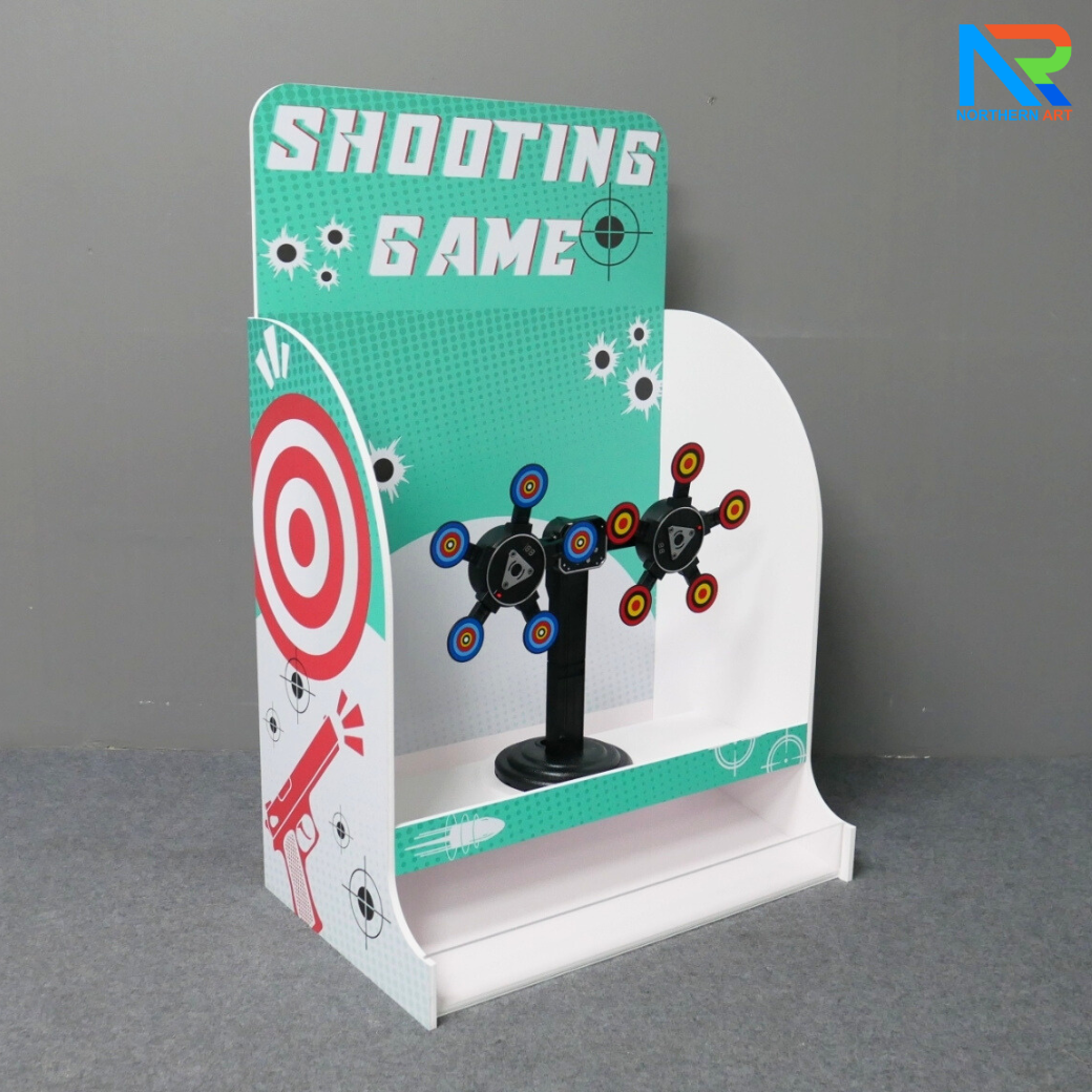 เกมส์ยิงเป้าหมุน เป้าหมุน 360 องศา จำนวน 10 เป้า จอ LED นับคะแนน พร้อมปืนกระสุนโฟม 1 ชุด