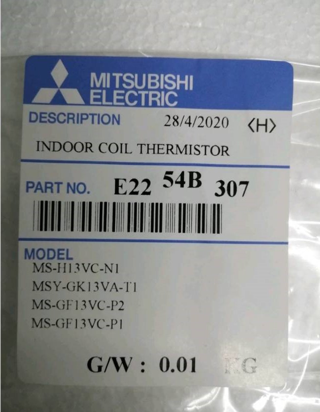 0000276 เชนเชอร์ E2254B307 แอร์ มิตซูบิชิ MITSUBISHI INDOOR COIL THERMISTOR เซ็นเซอร์ น้ำแข็ง แอร์ มิตซูบิชิ (ของแท้)