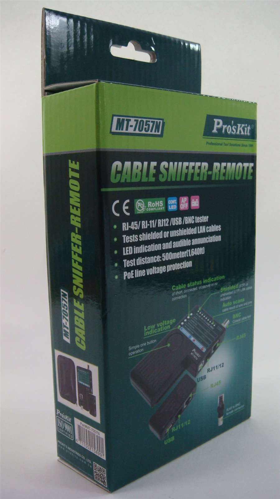 MT-7057N (CN) เครื่องวัดสาย MT-7057N (RJ-45,RJ-11/12,USB,BNC) PRO'S KIT (CN)
