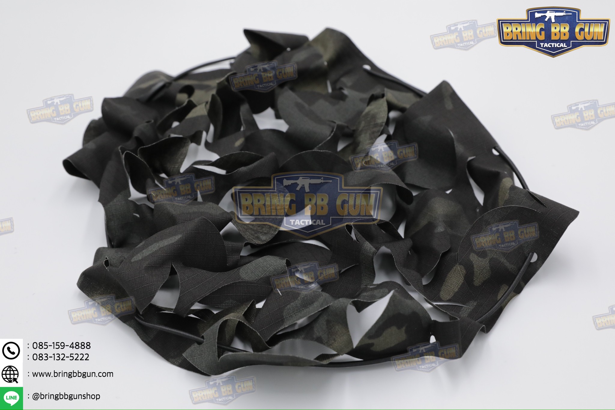 ผ้าคลุมหมวกฟาส แบบตาข่ายพราง (ผ้าคลุมหมวกสำหรับพรางตัว) (Lightweight laser cut helmet cover) (Ghillie Helmet Cover)