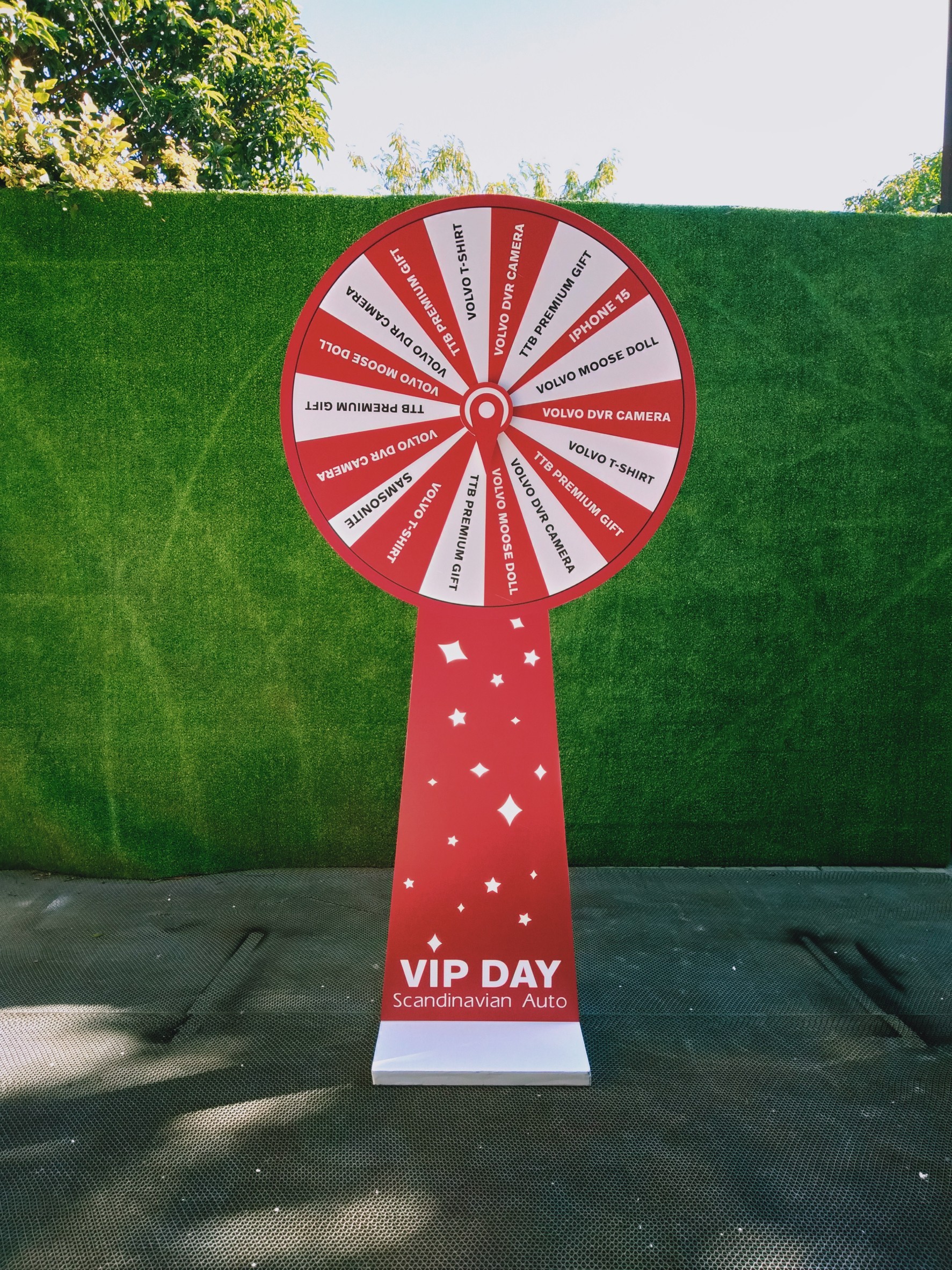 เช่าเกมส์วงล้อตั้งพื้น รุ่นเหล็ก ขนาดวงล้อ 60 ซม. สูง 165 cm. ถอดประกอบได้