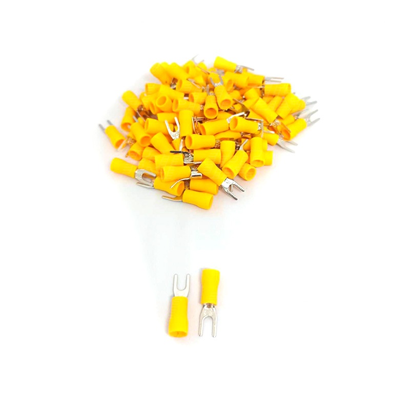 หางปลาแฉก หุ้มสลิป SV2-3 (100 ชิ้น) | มี 5 สี | สีดำ สีน้ำเงิน สีเขียว สีแดง สีเหลือง