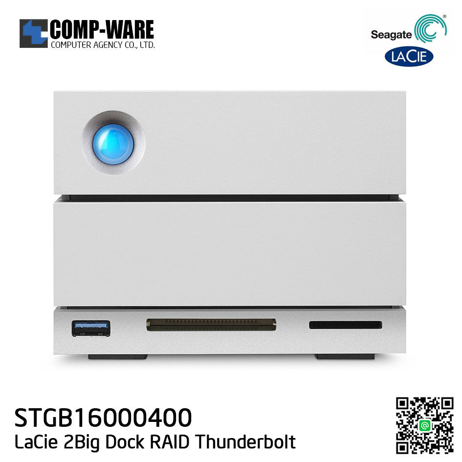 Seagate LaCie 2Big Dock RAID Thunderbolt 3 16TB 7200RPM External Hard Drive STGB16000400 // สั่งซื้อขั้นต่ำ MOQ = 2 unit