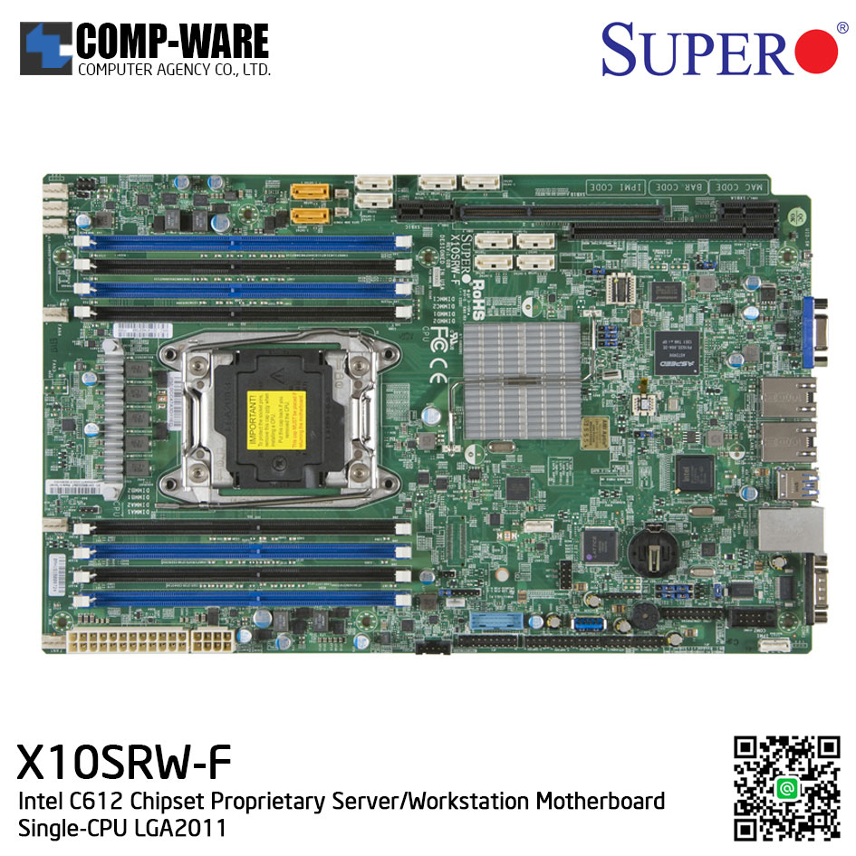 Supermicro X10SRW-F Intel C612 Chipset Proprietary Server/Workstation Motherboard Single-CPU LGA2011