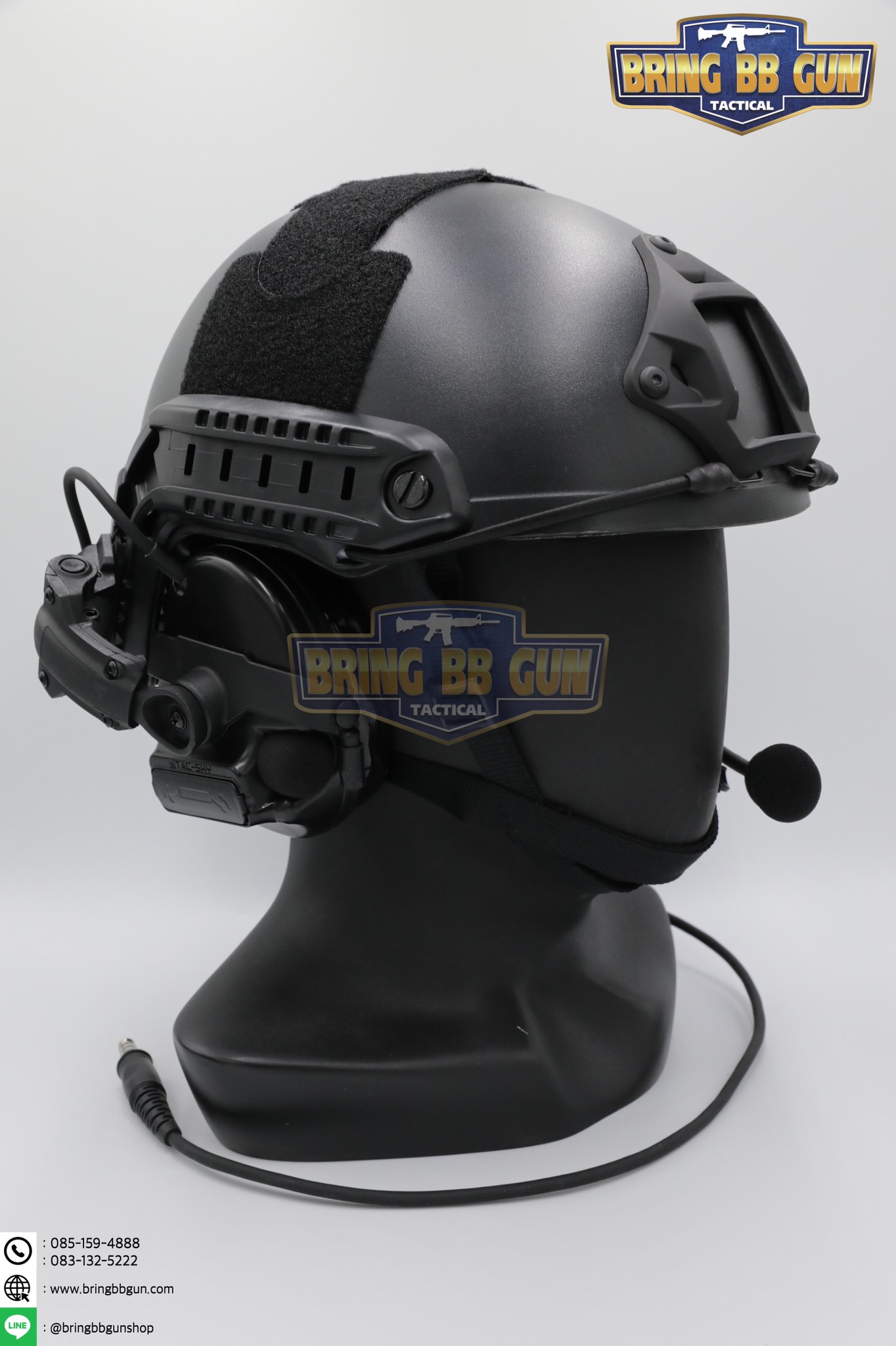 หูฟังสื่อสารตัดเสียงได้ ทรง Comtac III ยี่ห้อ Tac-Sky รุ่น หูฟังตัดเสียงพร้อมขาติดหมวกฟาส