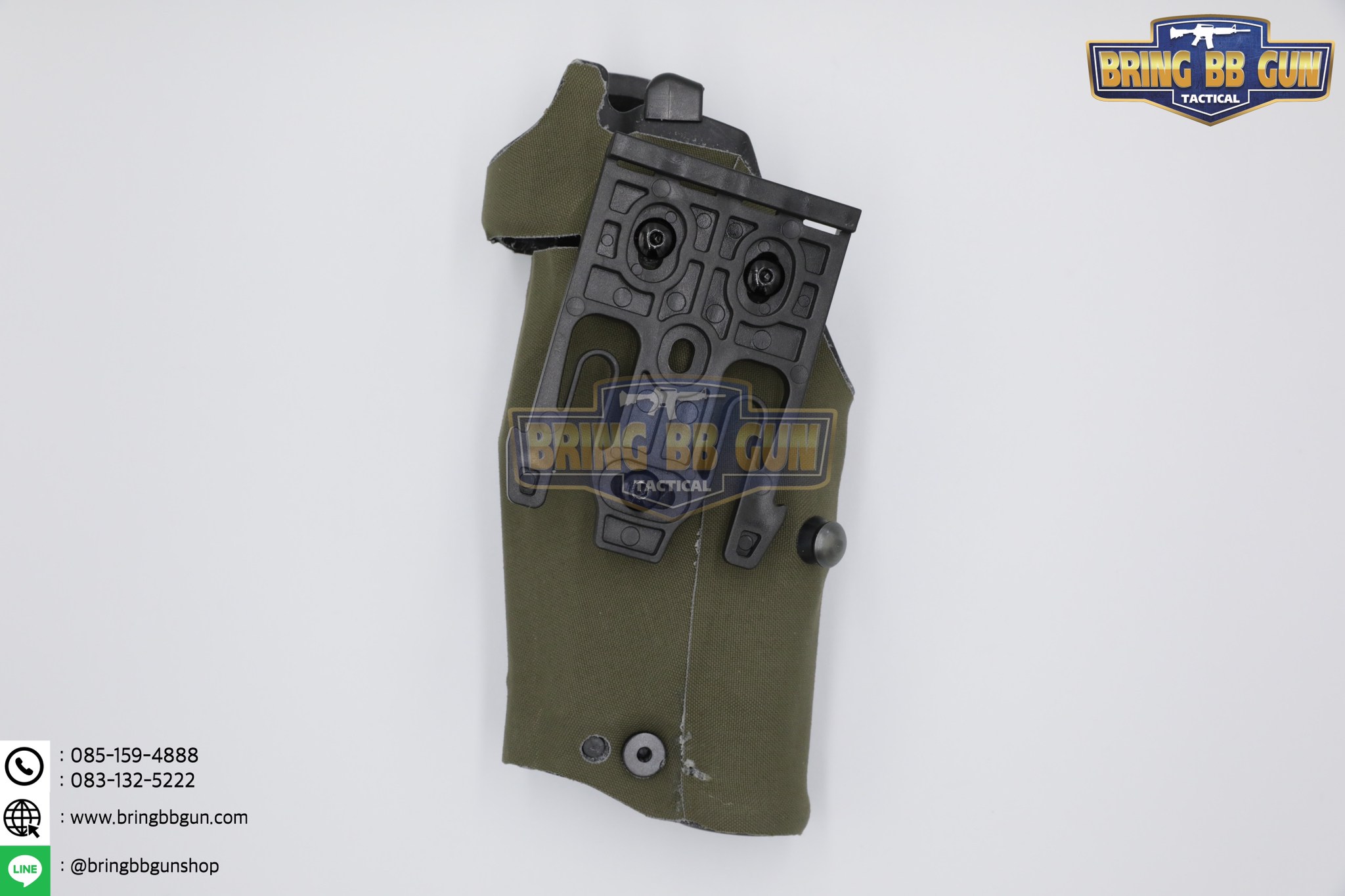 ซองปืนพกนอกปลดนิ้วโป้ง สำหรับGlock และ ไฟฉาย (Glock 17 + X300) ◼ มือขวา ◼