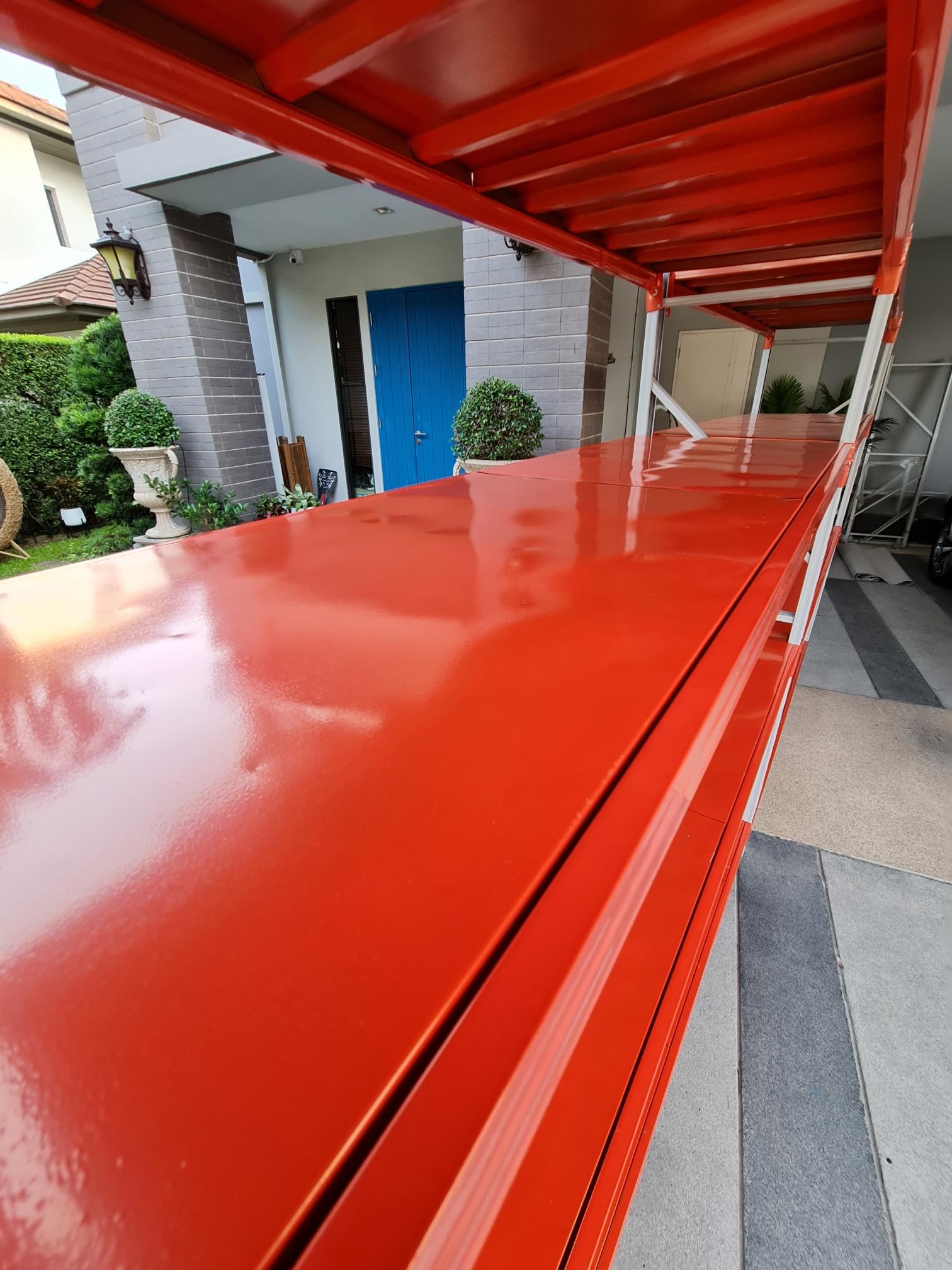 ชั้นวางสินค้า Micro Rack (ชั้นเดี่ยว Single Rack) สีทูโทน ขาว-ส้ม ขนาด W200*D60*H200cm.