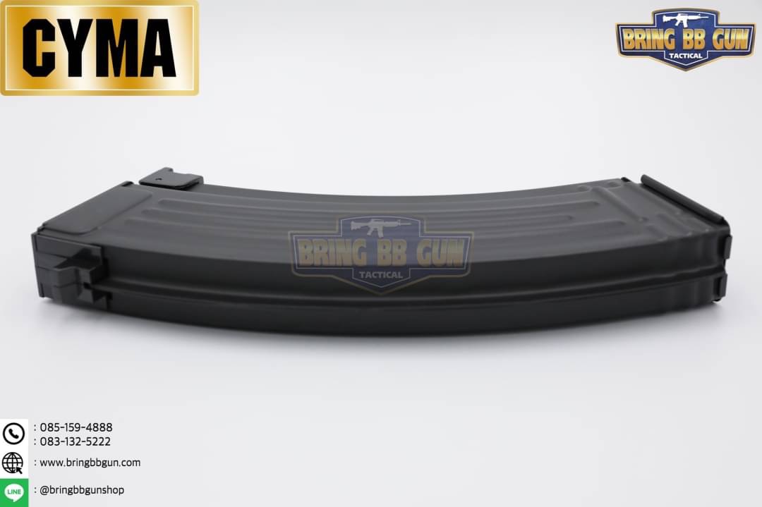แม็กกาซีน AK ยี่ห้อ Cyma แบบstand(ไม่ต้องปั่น) ทรง เหล็ก (AK Mid-cap magazine)
