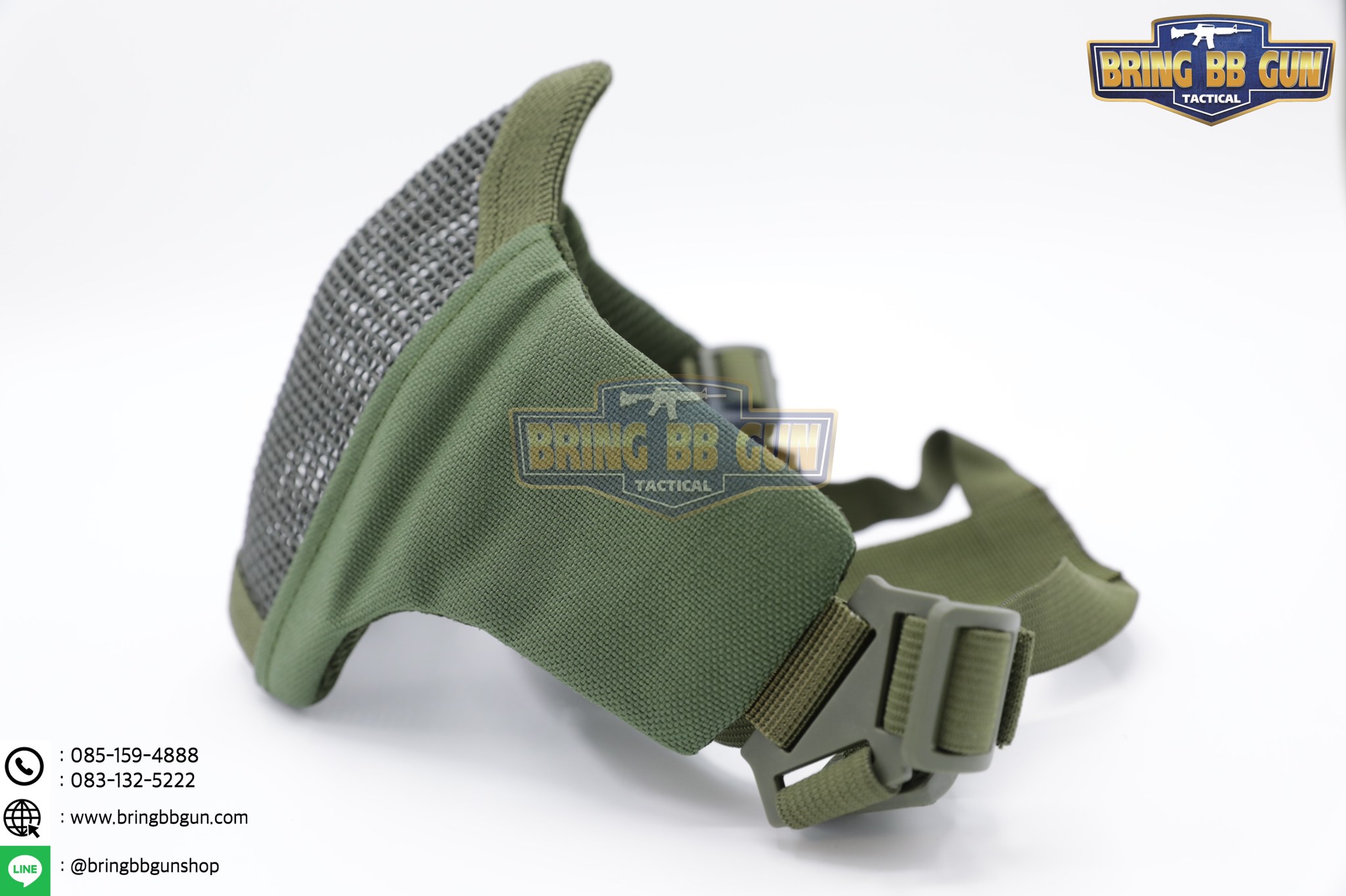 หน้ากากตะแกรงครึ่งหน้า รุ่นแก้มผ้า